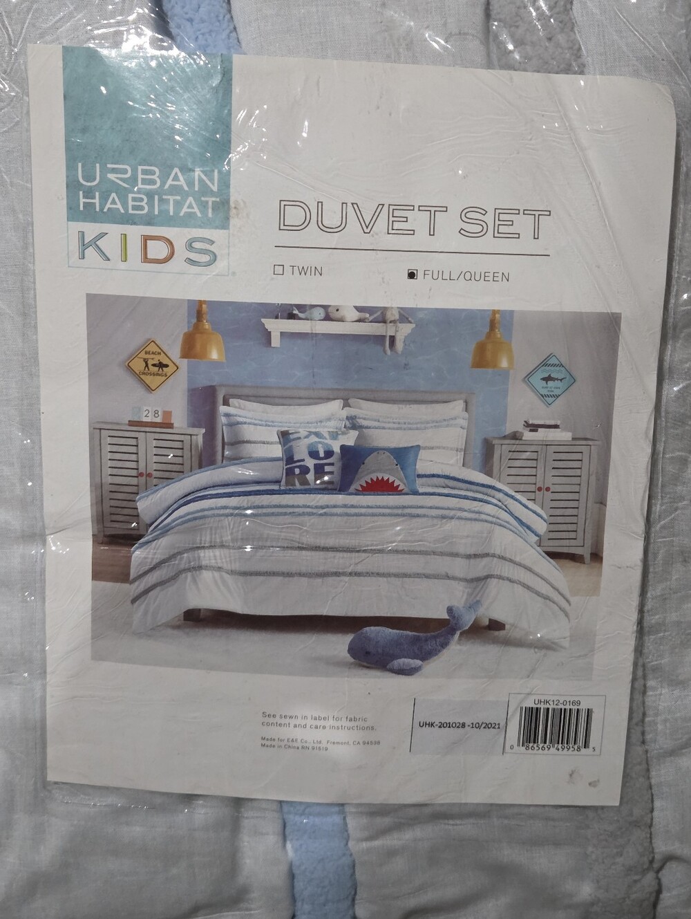 Urban Habitat Kids Shark Haisley Cotton Duvet Cover Set Size Full/Queen